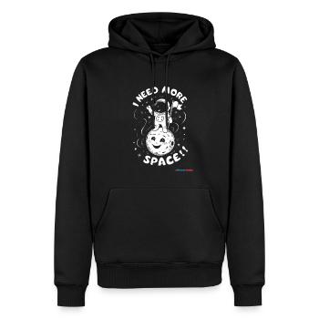 Ich Brauche Mehr Platz Weltraum - Männer Premium Bio Hoodie - Schwarz - Vorne - Nico (187cm)
