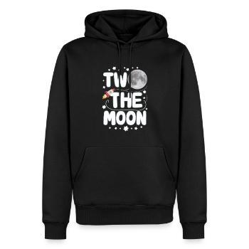 Zum 2. Geburtstag Ab Ins All – Zwei Zum Mond - Männer Premium Bio Hoodie - Schwarz - Vorne - Nico (187cm)