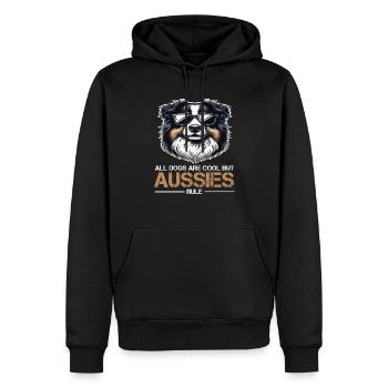 All Dogs are Cool Australian Shepherd Aussie - Men’s Premium Organic Hoodie - black - Front - Nico (187cm)