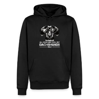 All dogs are cool Dackel Dachshund teckel tekkel - Männer Premium Bio Hoodie - Schwarz - Vorne - Nico (187cm)