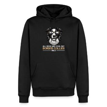 Tous les chiens sont des Cool Border Collie Collies Chien de troupeau - Sweat à capuche Premium bio Homme - noir - Devant - Nico (187cm)