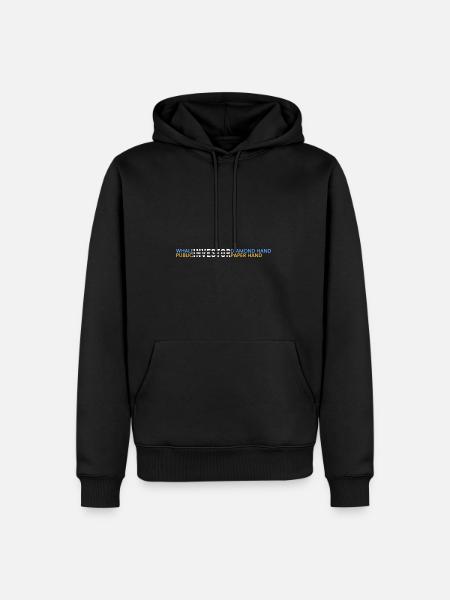 Wal-Anleger = Diamant - Männer Premium Bio Hoodie - Schwarz