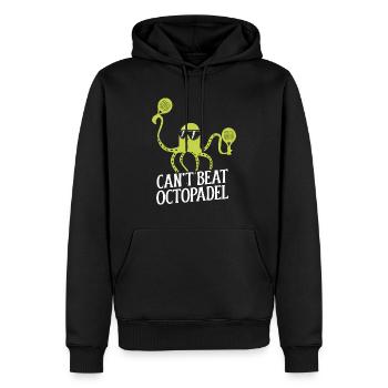 Padel Oktopus als Padel Tennis Spieler - Männer Premium Bio Hoodie - Schwarz - Vorne - Nico (187cm)