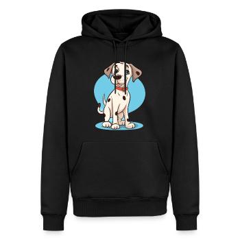 Niedliches Hundedesign für Hundebesitzer - Männer Premium Bio Hoodie - Schwarz - Vorne - Nico (187cm)