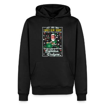 Last Christmas - Men’s Premium Organic Hoodie - black - Front - Nico (187cm)