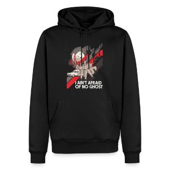 Ghostbusters Kampf Mit Marshmallow-Mann - Männer Premium Bio Hoodie - Schwarz - Vorne - Nico (187cm)