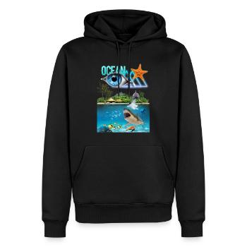Ocean Eyes, été, été 2022, club de plage. - Sweat à capuche Premium bio Homme - noir - Devant - Nico (187cm)