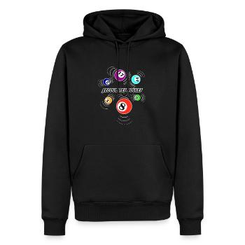 secoue tes boules bingo - Sweat à capuche Premium bio Homme - noir - Devant - Nico (187cm)