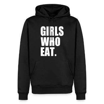 Girls who eat - Sweat à capuche Premium bio Homme - noir - Devant - Nico (187cm)