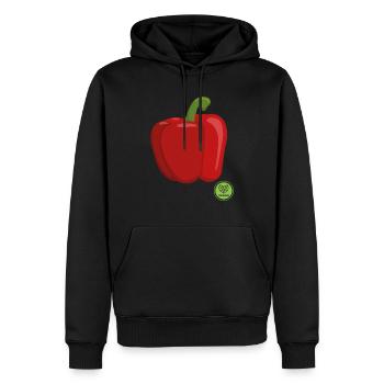 Paprika - Männer Premium Bio Hoodie - Schwarz - Vorne - Nico (187cm)