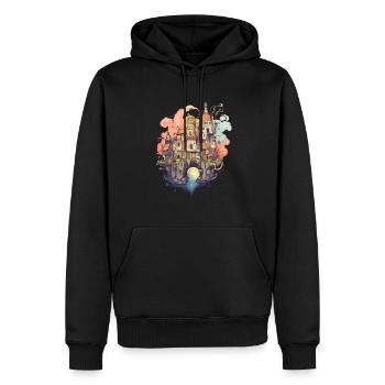 Fantasie-Schloss - Männer Premium Bio Hoodie - Schwarz - Vorne - Nico (187cm)