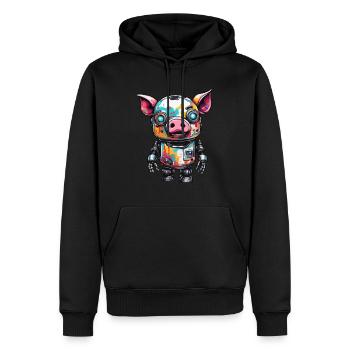 Robot Animal / AI / Mechanized Animals / Comic - Men’s Premium Organic Hoodie - black - Front - Nico (187cm)