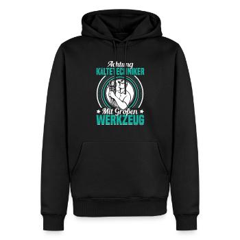 Outil de construction de système de réfrigération de technicien de réfrigération pour - Sweat à capuche Premium bio Homme - noir - Devant - Nico (187cm)