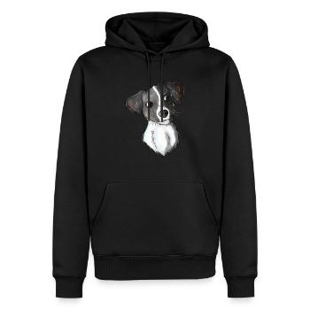 Jack Russell Pattern 5 - Männer Premium Bio Hoodie - Schwarz - Vorne - Nico (187cm)