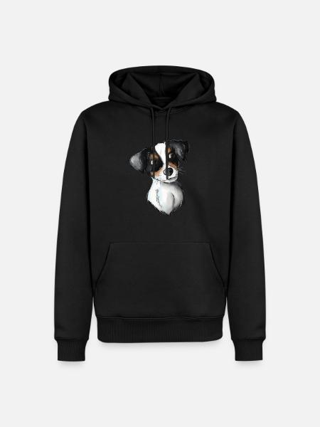 Jack Russell Pattern 3 - Men’s Premium Organic Hoodie - black