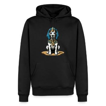 Dog Pharao Hund Ägypten Pyramide Geschenk - Männer Premium Bio Hoodie - Schwarz - Vorne - Nico (187cm)