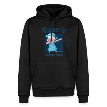 Dabbing British Queen Monarchy Platin-Jubiläum - Männer Premium Bio Hoodie - Schwarz - Vorne - Nico (187cm)