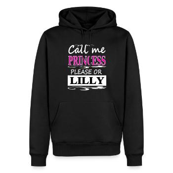 Ich heiße Lilly Prinzessin Lilly Mädchen Geschenk - Männer Premium Bio Hoodie - Schwarz - Vorne - Nico (187cm)