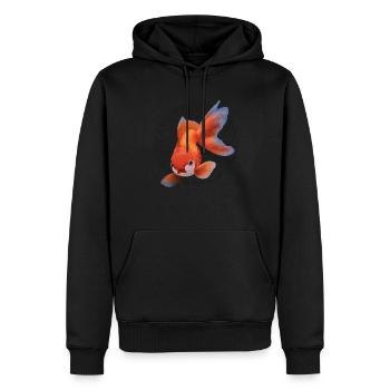 Poisson Fish Head Poisson Pêche Cadeau de pêche - Sweat à capuche Premium bio Homme - noir - Devant - Nico (187cm)
