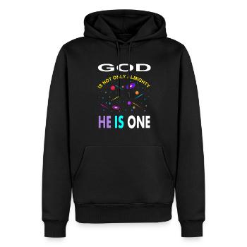 Allah est seulement Dieu est un poison musulman tout-puissant - Sweat à capuche Premium bio Homme - noir - Devant - Nico (187cm)