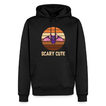 Halloween Fledermaus - Männer Premium Bio Hoodie - Schwarz - Vorne - Nico (187cm)