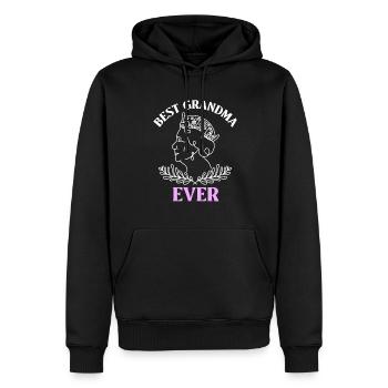 meilleure grand-mère grand-mère idée cadeau petite-fille petite-fille - Sweat à capuche Premium bio Homme - noir - Devant - Nico (187cm)