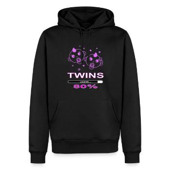 Zwillinge werden geboren Zwillingsbruder Geschenk - Männer Premium Bio Hoodie - Schwarz - Vorne - Nico (187cm)