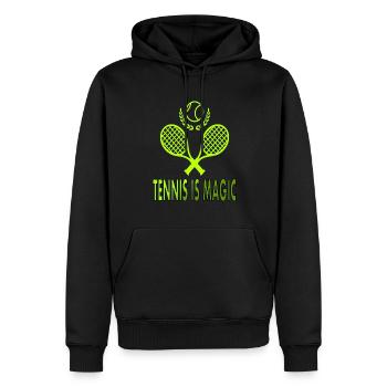 Le tennis est un cadeau magique de jeu de tennis - Sweat à capuche Premium bio Homme - noir - Devant - Nico (187cm)