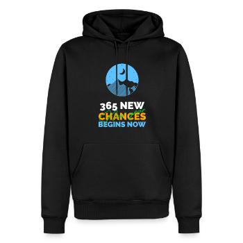 Frohes neues Jahr Bonne année gutes neues Jahr - Sweat à capuche Premium bio Homme - noir - Devant - Nico (187cm)