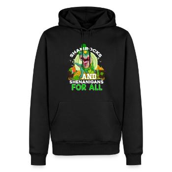 St Paddy’s St Patricksday St Patrick Day - Sweat à capuche Premium bio Homme - noir - Devant - Nico (187cm)