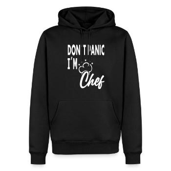 Keine Panik ich bin Koch kochen Kochmütze Geschenk - Männer Premium Bio Hoodie - Schwarz - Vorne - Nico (187cm)