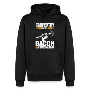 Tischler Handwerk | Schreiner Tischlerei Geschenke - Männer Premium Bio Hoodie - Schwarz - Vorne - Nico (187cm)