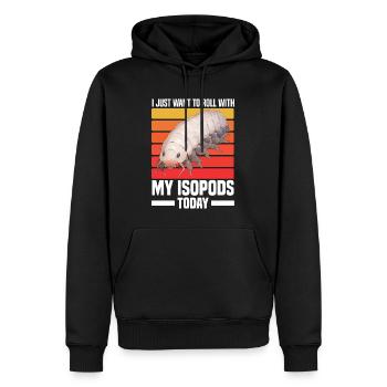 Isopoden Geschenk | Kellerasseln Asseln Mauerassel - Männer Premium Bio Hoodie - Schwarz - Vorne - Nico (187cm)