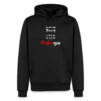 Indonesien lustige Geschenkidee indonesisch Spruch - Männer Premium Bio Hoodie - Schwarz - Vorne - Nico (187cm)