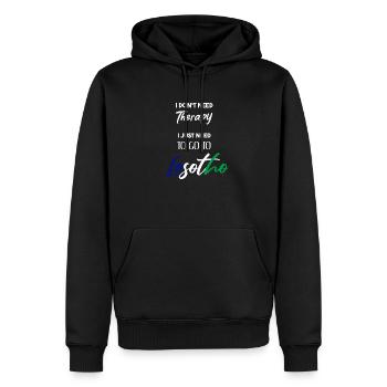 Je n’ai pas besoin de thérapie Lesotho idée cadeau drôle - Sweat à capuche Premium bio Homme - noir - Devant - Nico (187cm)