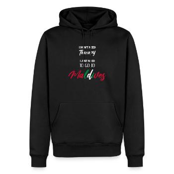 Malediven Geschenkidee Urlaub Reise reisen lustig - Männer Premium Bio Hoodie - Schwarz - Vorne - Nico (187cm)