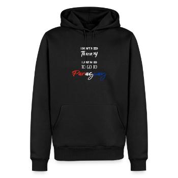 Paraguay Idée Cadeau Drôle Dicton Thérapie - Sweat à capuche Premium bio Homme - noir - Devant - Nico (187cm)