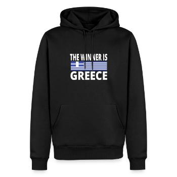 Griechenland Urlaub Sommer T-Shirt geschenidee - Männer Premium Bio Hoodie - Schwarz - Vorne - Nico (187cm)