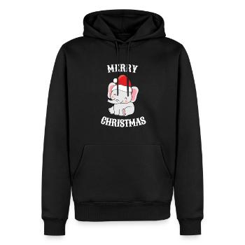 Weihnachten Elefanten Baby Santa Claus - Männer Premium Bio Hoodie - Schwarz - Vorne - Nico (187cm)