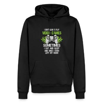 Ich spiele nicht immer Videospiele lustige Gamer Jungs - Männer Premium Bio Hoodie - Schwarz - Vorne - Nico (187cm)