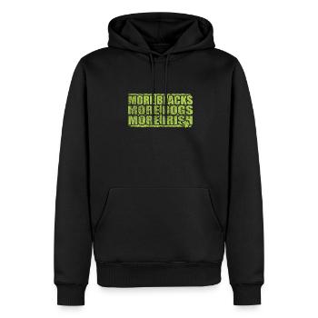 Mehr Schwarze Mehr Hunde Mehr Iren - Männer Premium Bio Hoodie - Schwarz - Vorne - Nico (187cm)
