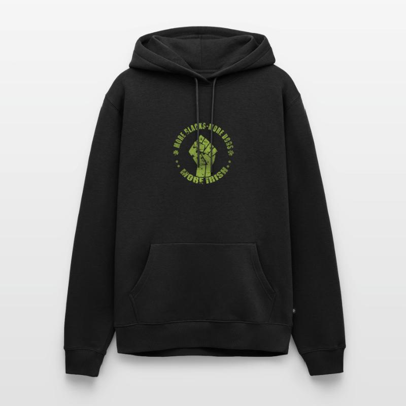 Plus de Noirs Plus de chiens Plus d’Irlandais Sweat à capuche Premium bio Homme