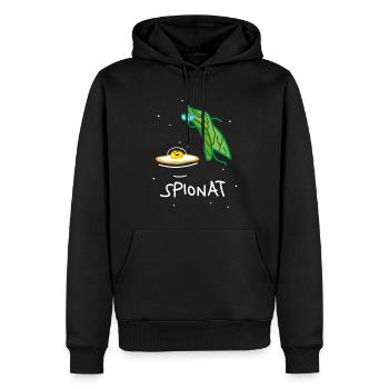 Spinat im Universum - Männer Premium Bio Hoodie - Schwarz - Vorne - Nico (187cm)