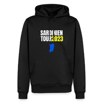 Sardinia Tour 2022 Holiday T-Shirt Summer - Men’s Premium Organic Hoodie - black - Front - Nico (187cm)