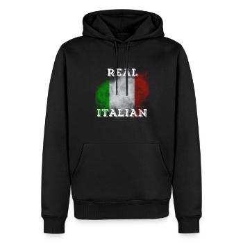 Italien T-Shirt Flagge Urlaub Sommer Palme - Männer Premium Bio Hoodie - Schwarz - Vorne - Nico (187cm)