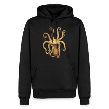 squid giant octopus octopus octopus squid sepia fish - Men’s Premium Organic Hoodie - black - Front - Nico (187cm)