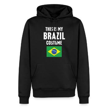 C’est mon costume du Brésil - Sweat à capuche Premium bio Homme - noir - Devant - Nico (187cm)