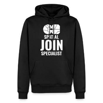 Spatial Join GIS Data Analyst Mapping Expert - Men’s Premium Organic Hoodie - black - Front - Nico (187cm)