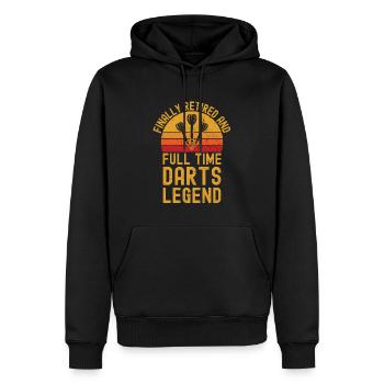 Dart pension rétro vintage - Sweat à capuche Premium bio Homme - noir - Devant - Nico (187cm)