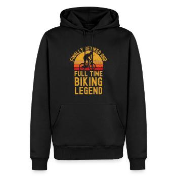 Fahrrad Rente retro vintage - Männer Premium Bio Hoodie - Schwarz - Vorne - Nico (187cm)